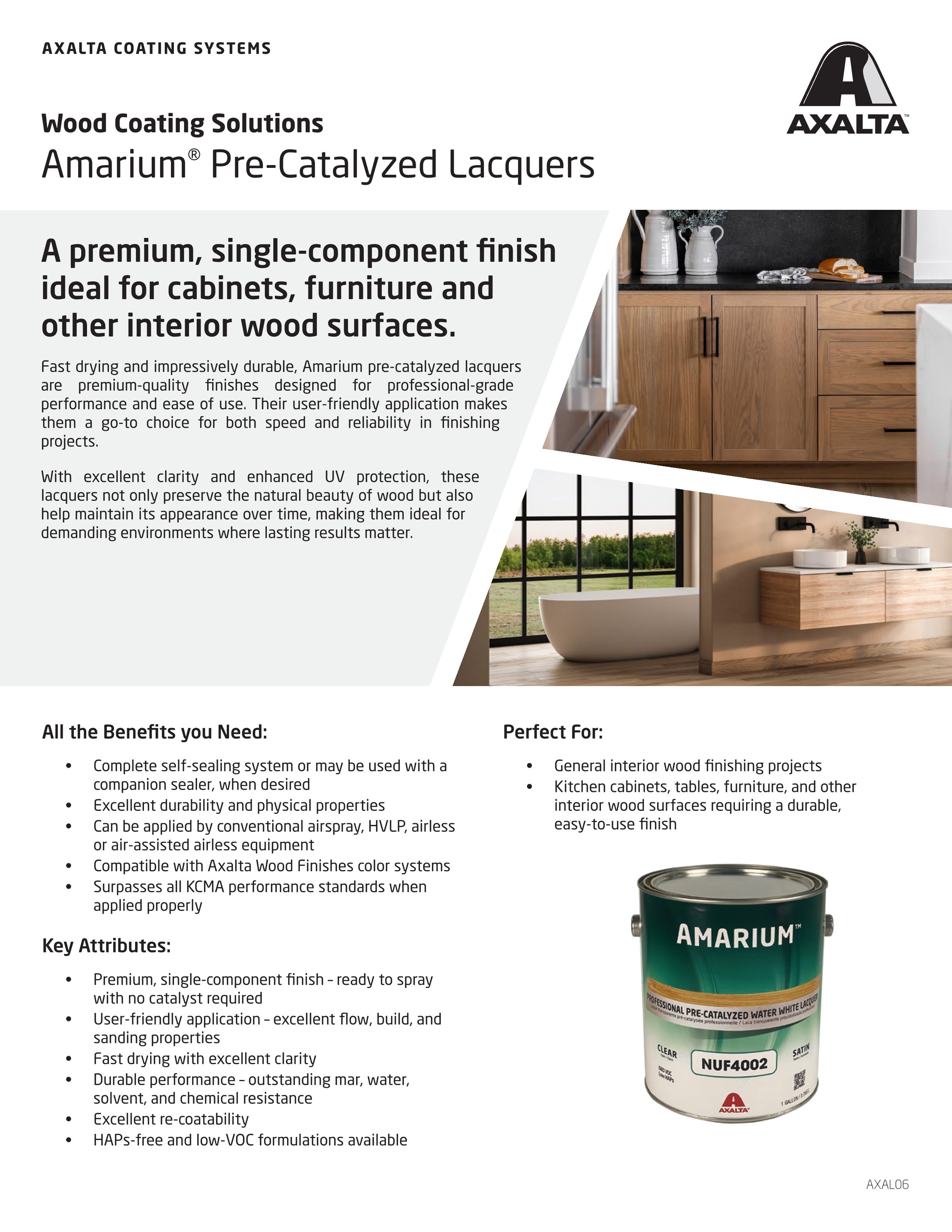 Axalta Amarium Pre-Catalyzed Lacquers